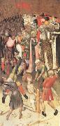 MARTORELL, Bernat (Bernardo) Two Scenes from the Legend of ST.George The Flagellation The Saint Dragged through the City (mk05) oil on canvas